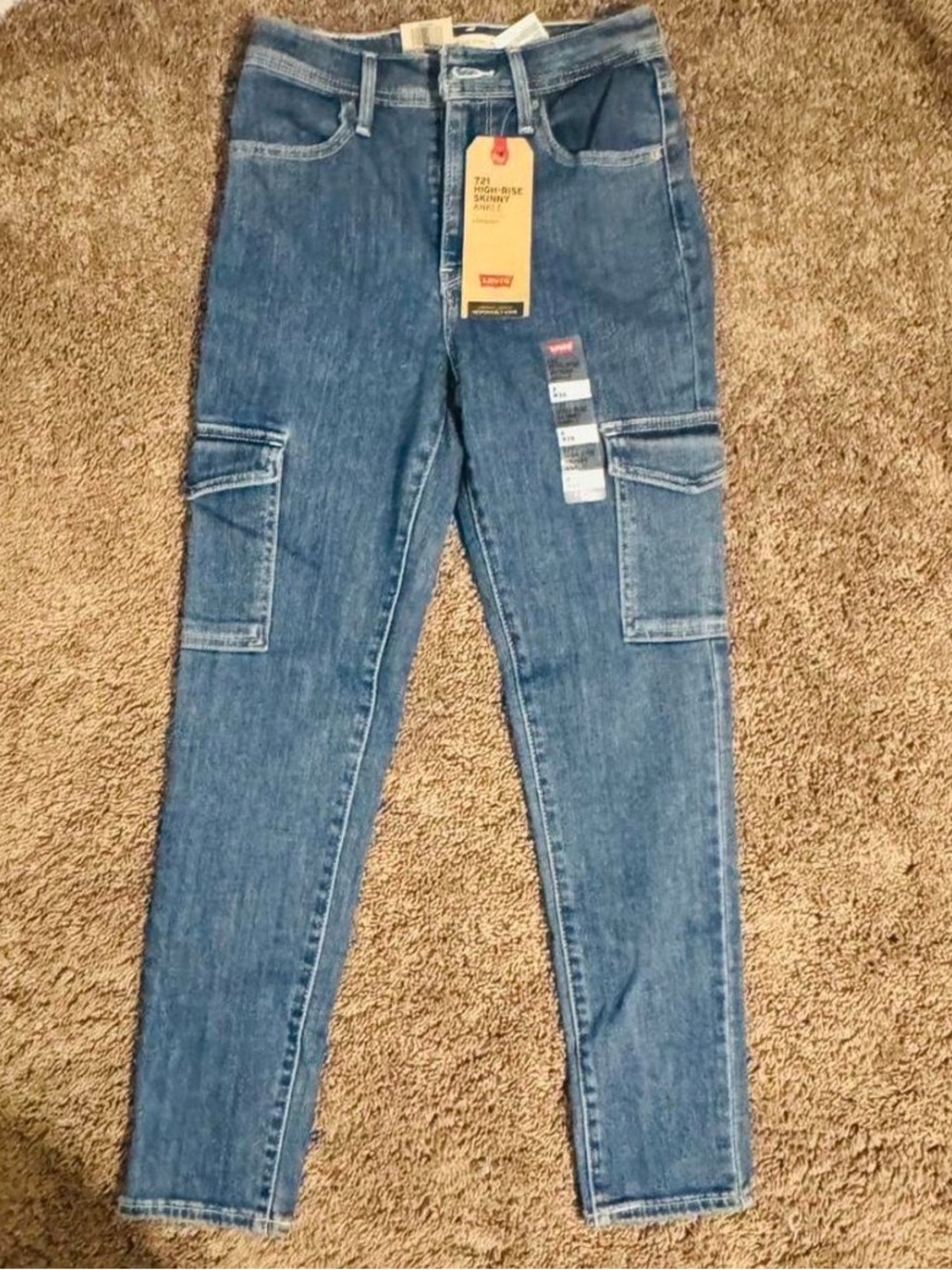 Levi's Dark Blue High-Rise Skinny Ankle Jeans